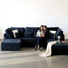 Bishop U Shape Luxe Plush Velvet Black