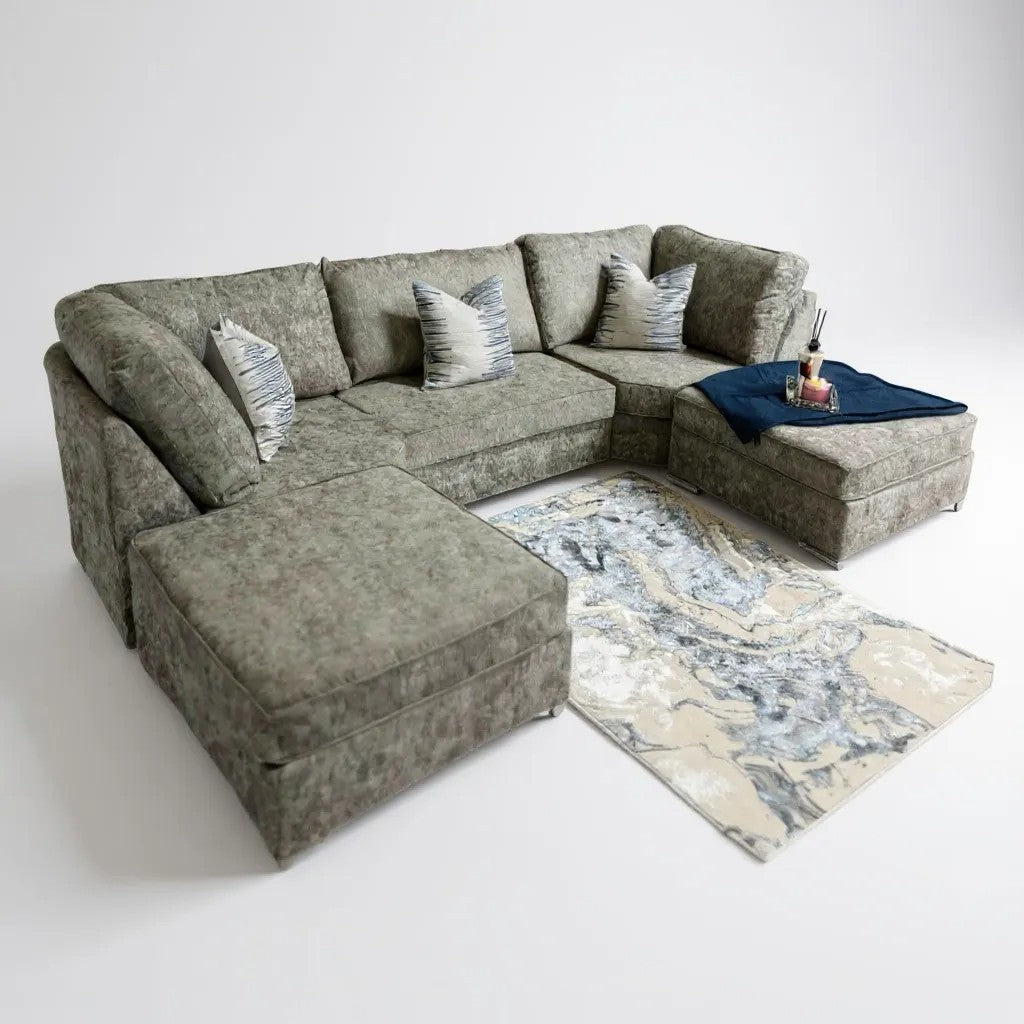 Bishop U Shape Alaska Truffle Highback Cushions