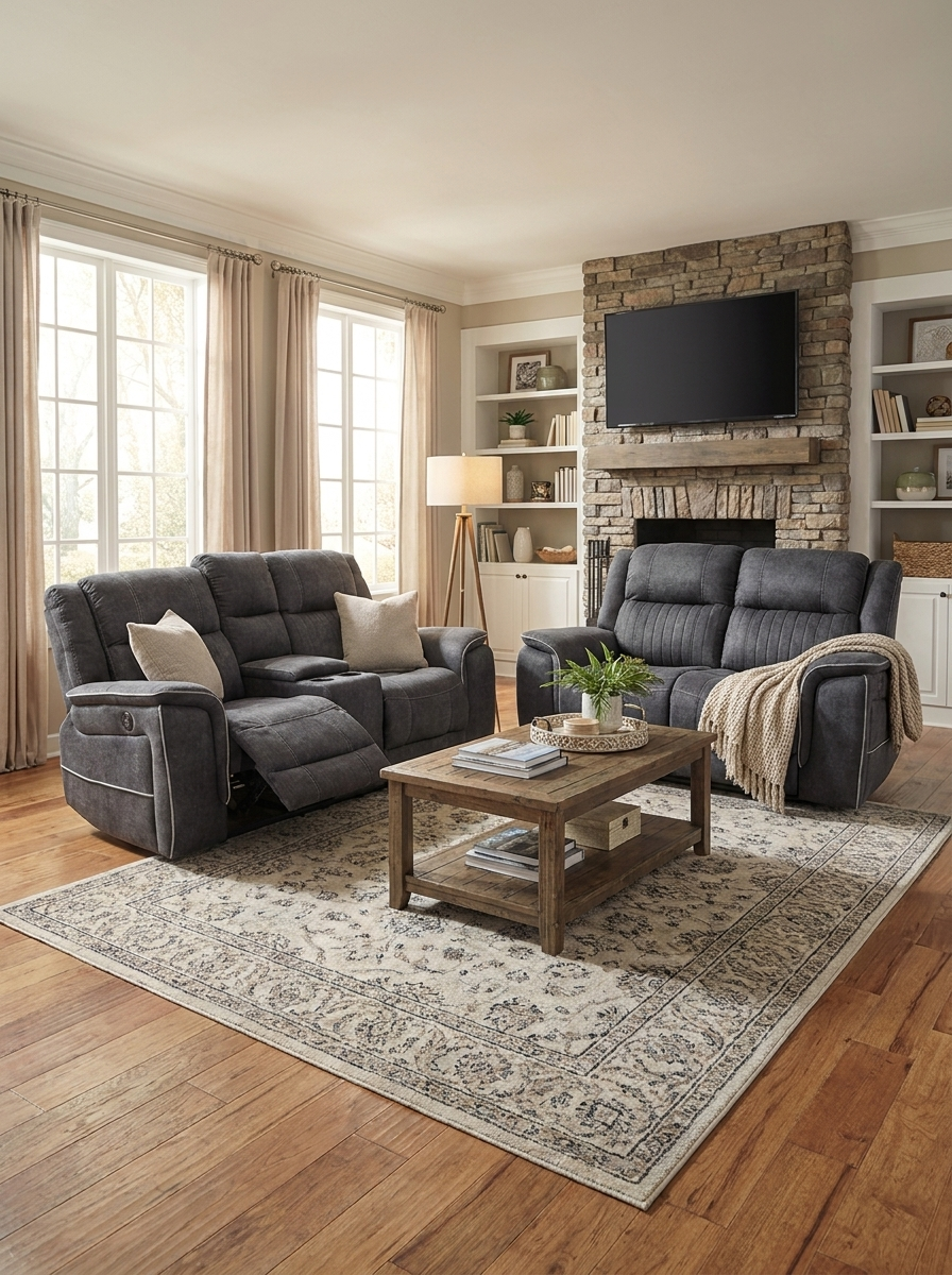 Milano 3+2 Fabric Electric Recliner